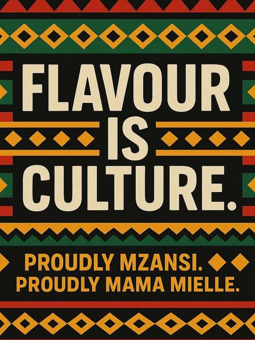 Flavour Is Culture poster — Pan-African pattern