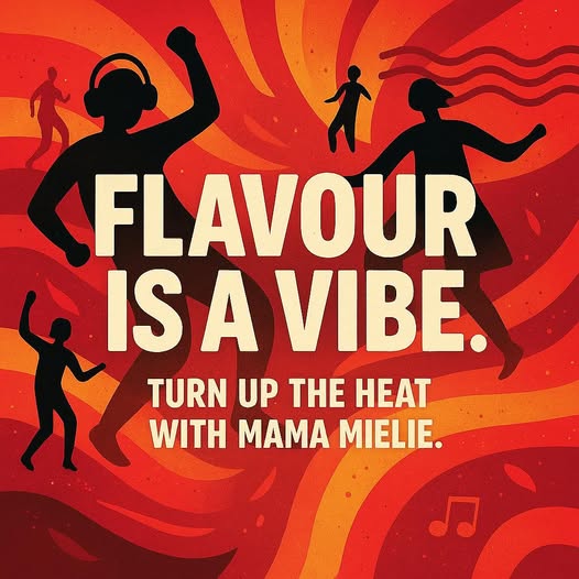 Flavour Is A Vibe poster — dancing silhouettes
